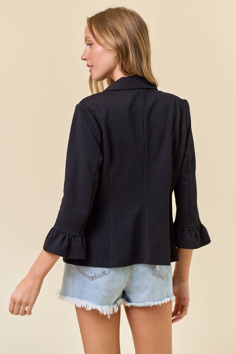 Harper Ruffle Cuff Blazer