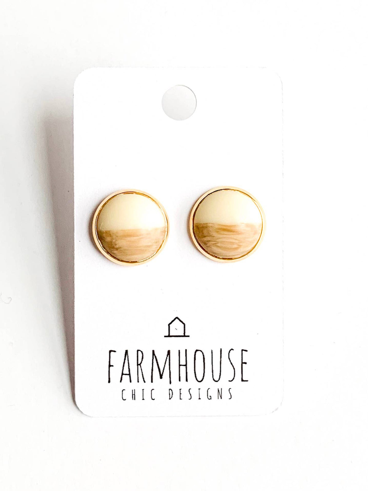 Wood & Ivory Earrings