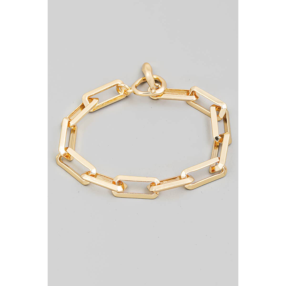 Rectangle Toggle Chain Bracelet: G