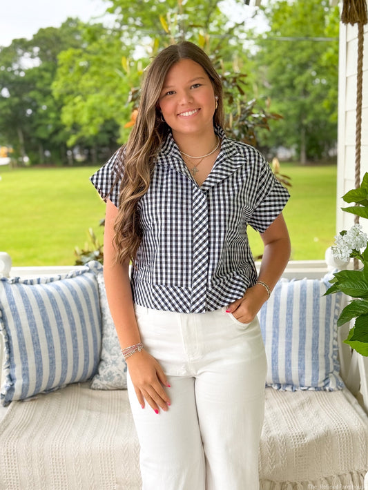 Chic in Check Blouse