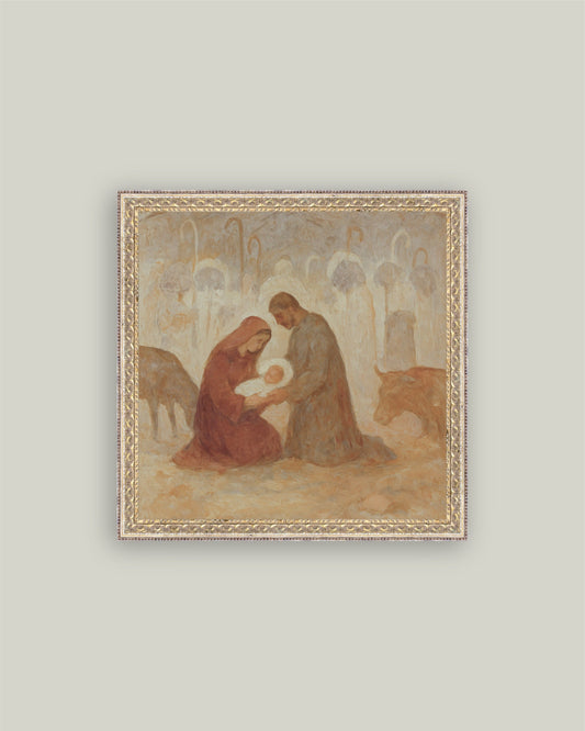 The Birth of Christ Nativity: 16x16
