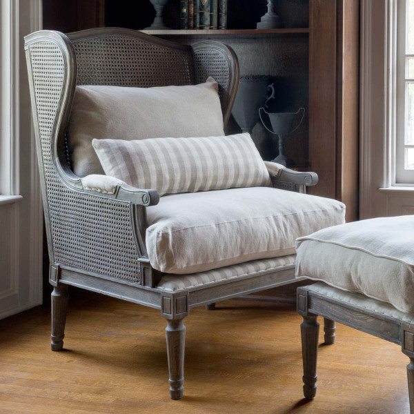 Cane wingback chair The Refined Farmhouse